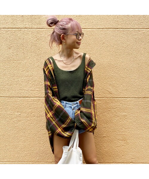 no brand（ノーブランド）の「BIGBIGたぽ袖チェックシャツ#3510（シャツ/ブラウス・レディース・その他）」の9枚目の写真