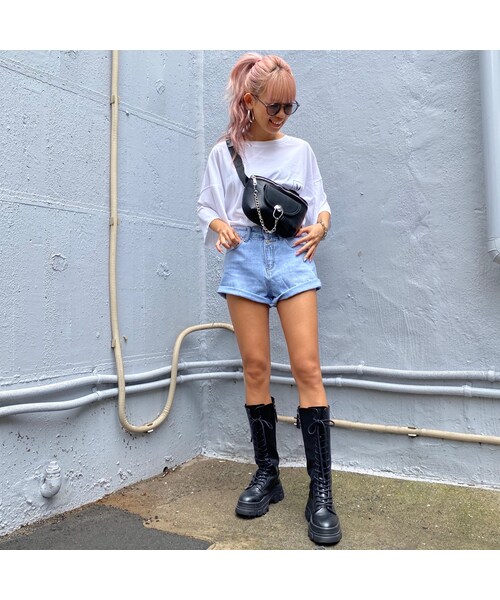 no brand(ノーブランド)の「ネームパッチデニショ「collection」#3555(デニムパンツ・レディース・その他)」の9枚目の写真