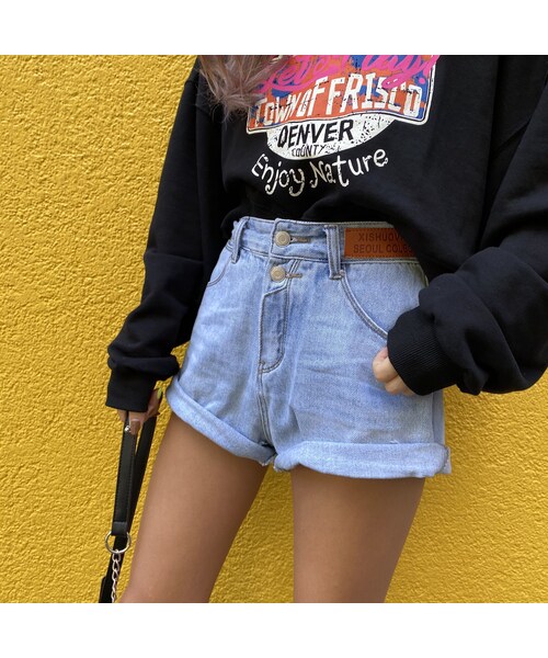 no brand(ノーブランド)の「ネームパッチデニショ「collection」#3555(デニムパンツ・レディース・その他)」の3枚目の写真