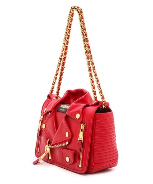 MOSCHINO（モスキーノ）の「Moschino Moto Jacket Shoulder Bag（ショルダーバッグ・レディース・Red・One Size）」の5枚目の写真