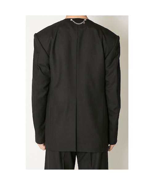 ターク TAAKK EYELETJACKET テーラードジャケット ブラック TAAKK（ターク）の「TAAKK : EYELET JACKET（テーラード