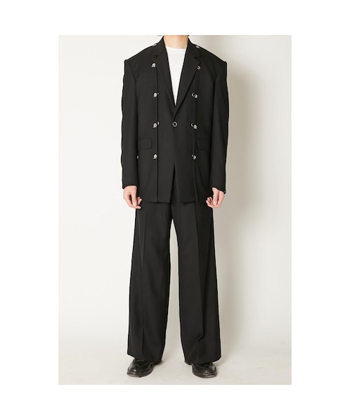 ターク TAAKK EYELETJACKET テーラードジャケット ブラック ターク TAAKK EYELETJACKET テーラードジャケット ブラック