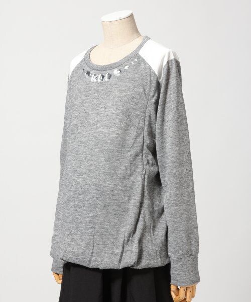 LEPSIM（レプシィム）の「【店舗限定販売】マタニティ／ビジューツキチュニックＬＳ（トップス・レディース・アイボリー/トップグレー/グリーン・FREE SIZE）」の2枚目の写真