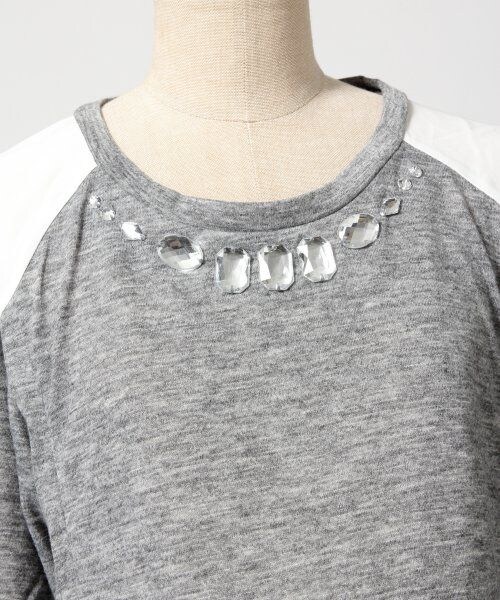 LEPSIM（レプシィム）の「【店舗限定販売】マタニティ／ビジューツキチュニックＬＳ（トップス・レディース・アイボリー/トップグレー/グリーン・FREE SIZE）」の7枚目の写真