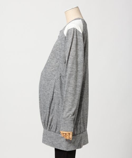 LEPSIM（レプシィム）の「【店舗限定販売】マタニティ／ビジューツキチュニックＬＳ（トップス・レディース・アイボリー/トップグレー/グリーン・FREE SIZE）」の5枚目の写真