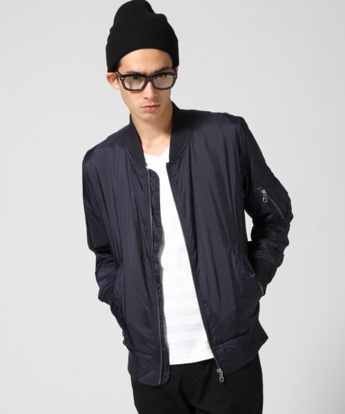 RAGEBLUE（レイジブルー）の「ナイロンMA-1（ジャケット/アウター・メンズ・オリーブ/ネイビー・Ｍ/Ｌ）」の2枚目の写真