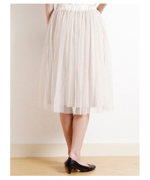 Green Parks fuuwa（グリーンパークスフーワ）の「・Uセット企画裏毛プルオーバー×チュールスカート（カットソー・レディース・杢ホワイト/杢グレー/チャコールグレー・F）」の11枚目の写真