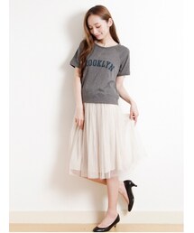 Green Parks fuuwa | ・Uセット企画裏毛プルオーバー×チュールスカート(トップス)