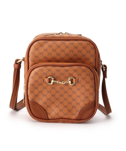 OZOC(オゾック)の「オリジナルモノグラム柄縦長ショルダー(バッグ・レディース・ダークブラウン(143)/アイボリー(104)/キャメル(141)/ブラック(019)/ブラウン(142)/ブラック(119)・00(FREE))」の3枚目の写真