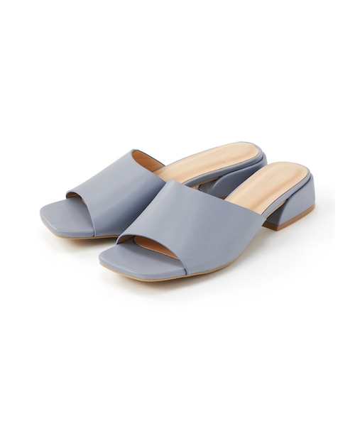 GRL（グレイル）の「スクエアトゥローヒールミュールサンダル（サンダル・レディース・パイソン/ブラウン/オフホワイト/ベージュ/グレージュ/ブルー/グリーン・24.5）」の7枚目の写真