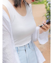 HOTPING | レーヨンミックススリーブレス(キャミソール)