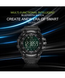 【1617B】 SMAEL Bluetooth スマートウォッチ 50m防水 便利 多機能 ブルートゥース 腕時計 LED 日付表示 【海外高級ブランド】