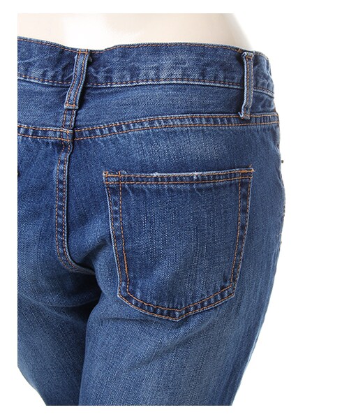 INGNI（イング）の「【Basic】クラッシュボーイズデニム／パンツB（パンツ・レディース・ﾌﾞﾙｰ/ｺﾝ・S/M）」の3枚目の写真