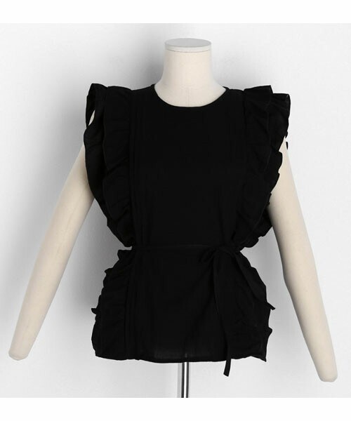 DHOLIC（ディーホリック）の「フリルリボンブラウス（シャツ/ブラウス・レディース・ホワイト/ブラック・FREE）」の2枚目の写真