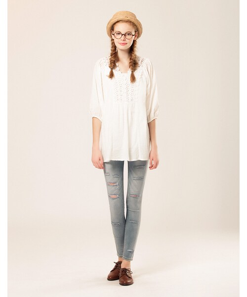 LOVFEE（ラッフィ）の「簡單生活素面棉柔細肩背心（トップス・レディース・黑/米白/麻灰・S/M/L）」の8枚目の写真