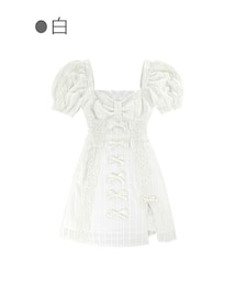 Bobon21 | 上品ハートカットスリット入りワンピース-全２色-(ワンピース)