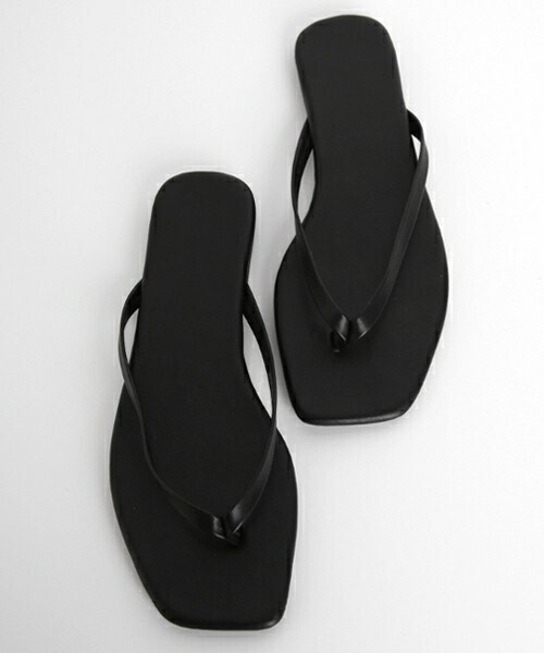 DHOLIC（ディーホリック）の「スクエアフリップフロップサンダル（ビーチサンダル・レディース・ホワイト/オレンジ/ブルー/ブラウン/ブラック/ベージュ/イエロー/ピンク/その他・230/235/240/245/250）」の2枚目の写真