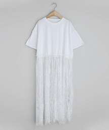 DHOLIC | レースコントラストロングTシャツ(Tシャツ/カットソー)