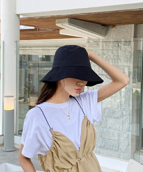 DHOLIC（ディーホリック）の「コットンバケットハット（ハット・レディース・グリーン/ブラック/ベージュ・FREE）」の2枚目の写真