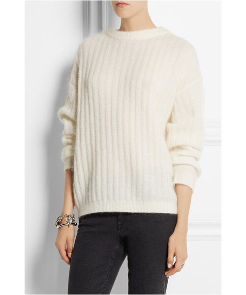 Acne Studios（アクネストゥディオズ）の「Acne Studios Dramatic ribbed knitted sweater（ニット/セーター・レディース・White・x small/small/medium/large）」の6枚目の写真