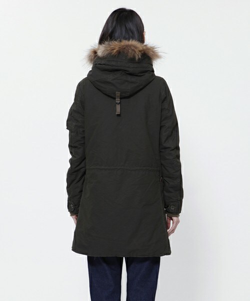 Johnbull Private labo(ジョンブルプライベートラボ)の「N-3Bジャケット(モッズコート・レディース・ブラック/カーキ/オリーブ・SMALL/MEDIUM/LARGE)」の11枚目の写真