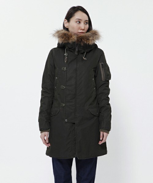 Johnbull Private labo(ジョンブルプライベートラボ)の「N-3Bジャケット(モッズコート・レディース・ブラック/カーキ/オリーブ・SMALL/MEDIUM/LARGE)」の8枚目の写真