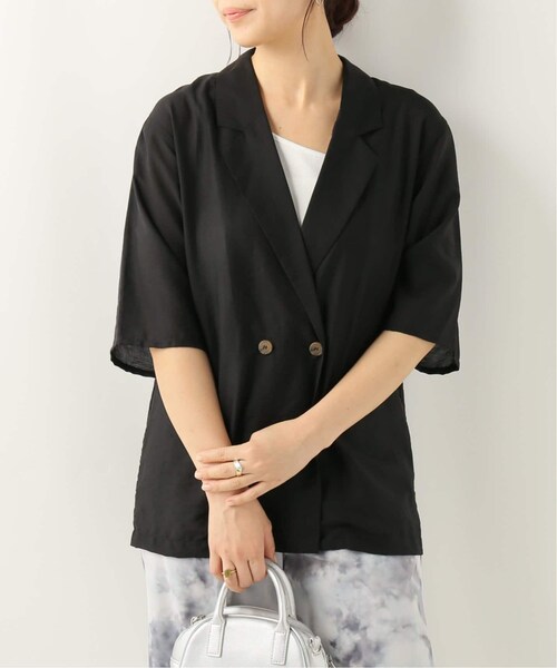 B.C STOCK（ベーセーストック）の「半袖シアージャケット（ジャケット/アウター・ブラック/フリー/残り1点）」の12枚目の写真