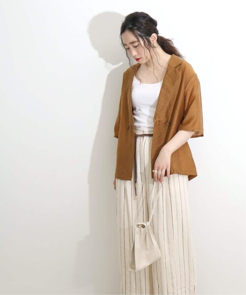 B.C STOCK（ベーセーストック）の「半袖シアージャケット（ジャケット/アウター・ブラック/フリー/残り1点）」の10枚目の写真