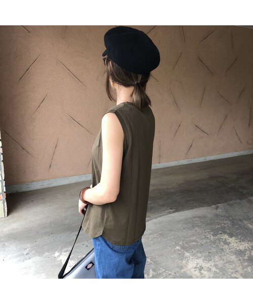 copine（コピン）の「大人気シリーズ！新カラー登場！大人ベーシックシンプルノースリーブ(4color)【クリックポスト対象商品】（Tシャツ/カットソー・レディース・その他）」の9枚目の写真