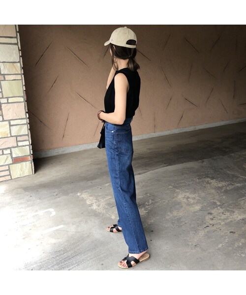 copine（コピン）の「再入荷！大人デニムスタイル！ハイウエストストレートデニムパンツ(2size)【クリックポスト対象商品】（デニムパンツ・レディース・その他）」の7枚目の写真