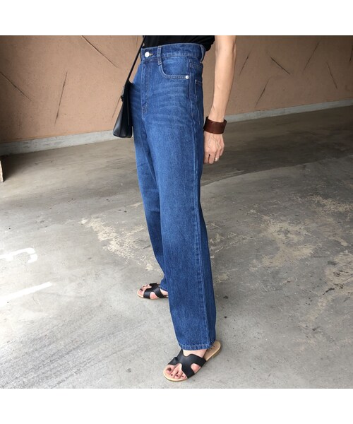 copine（コピン）の「再入荷！大人デニムスタイル！ハイウエストストレートデニムパンツ(2size)【クリックポスト対象商品】（デニムパンツ・レディース・その他）」の10枚目の写真