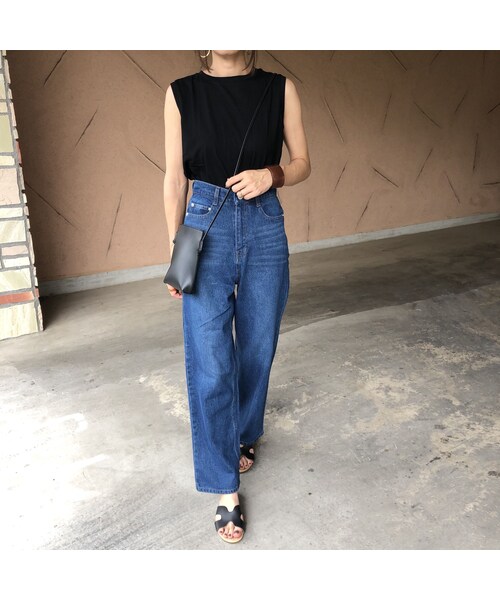 copine（コピン）の「再入荷！大人デニムスタイル！ハイウエストストレートデニムパンツ(2size)【クリックポスト対象商品】（デニムパンツ・レディース・その他）」の8枚目の写真