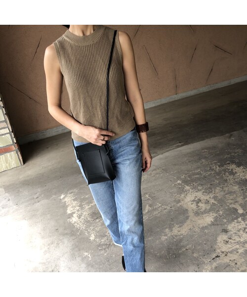 copine（コピン）の「着回し力抜群！大人ベーシックノースリーブざっくりニット(3color)【クリックポスト対象商品】（タンクトップ・レディース・その他）」の5枚目の写真