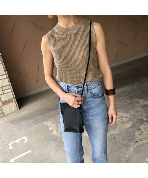 copine（コピン）の「着回し力抜群！大人ベーシックノースリーブざっくりニット(3color)【クリックポスト対象商品】（タンクトップ・レディース・その他）」の4枚目の写真