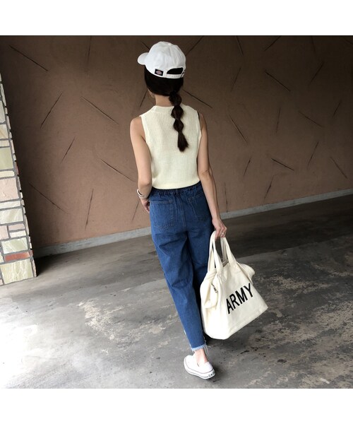 copine（コピン）の「着回し力抜群！大人ベーシックノースリーブざっくりニット(3color)【クリックポスト対象商品】（タンクトップ・レディース・その他）」の9枚目の写真