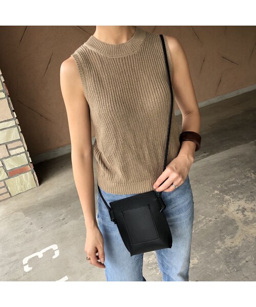 copine（コピン）の「着回し力抜群！大人ベーシックノースリーブざっくりニット(3color)【クリックポスト対象商品】（タンクトップ・レディース・その他）」の3枚目の写真