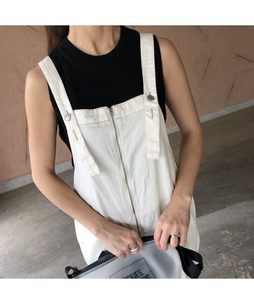 copine（コピン）の「着回し力抜群！大人ベーシックノースリーブざっくりニット(3color)【クリックポスト対象商品】（タンクトップ・レディース・その他）」の13枚目の写真