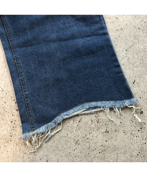 copine（コピン）の「楽な着心地ウエストゴム！裾カットオフデザインワイドデニムパンツ【クリックポスト対象商品】（デニムパンツ・レディース・その他）」の15枚目の写真