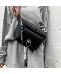 no brand | フェイクレザーボディバ｢CHAIN｣(ボディバッグ/ウエストポーチ)