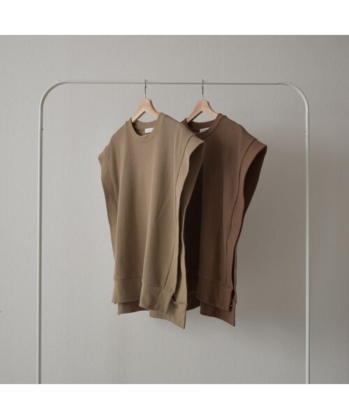 Lavish Gate（ラヴィッシュゲート）の「tops-04044　日本製　２way サーマル ベスト　ブラウン　モカ（ベスト・レディース・その他）」の13枚目の写真