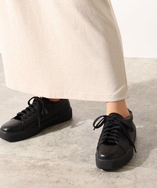 OZOC（オゾック）の「[洗える]ロングナロースカート（スカート・レディース・ナチュラル(050)/ベージュ(052)/ライトパープル(081)/モデル情報:身長157cm 着用サイズ38(M)・38(M)）」の9枚目の写真