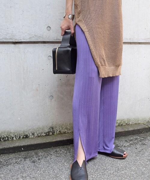 no brand（ノーブランド）の「プリーツスリットラフPT（その他パンツ・レディース・その他）」の5枚目の写真