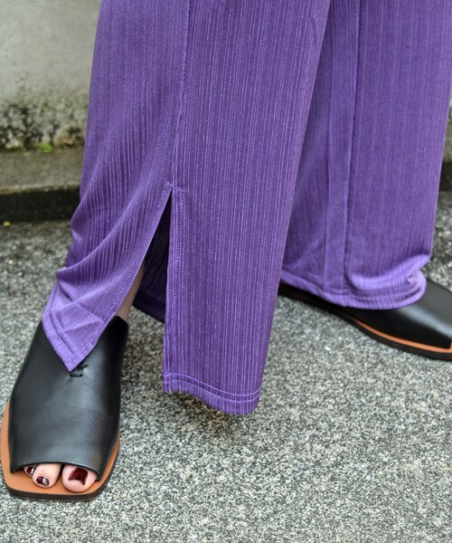 no brand（ノーブランド）の「プリーツスリットラフPT（その他パンツ・レディース・その他）」の4枚目の写真