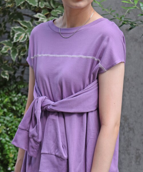 no brand（ノーブランド）の「スリットスリーブTOPS（Tシャツ/カットソー・レディース・その他）」の3枚目の写真