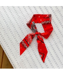 Handmade | BANDANA PRINT(COTTON) SCARF TIE / ORANGE(バンダナ/スカーフ)