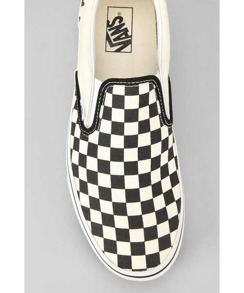 VANS(バンズ)の「Vans Classic Slip-On Checkerboard Mens Sneaker(スニーカー・メンズ・BLACK・8/9/9.5/10/10.5/11/11.5/12/13)」の2枚目の写真