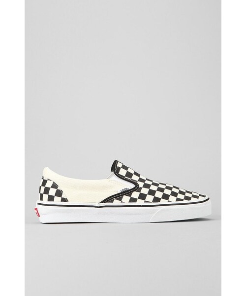 VANS(バンズ)の「Vans Classic Slip-On Checkerboard Mens Sneaker(スニーカー・メンズ・BLACK・8/9/9.5/10/10.5/11/11.5/12/13)」の1枚目の写真