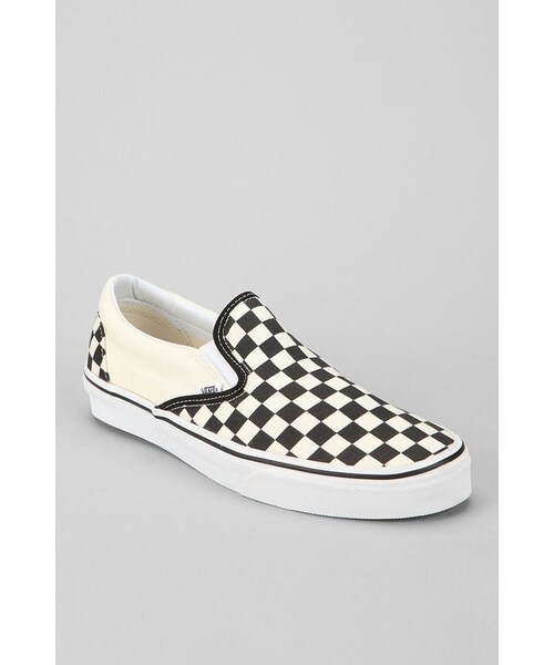 VANS(バンズ)の「Vans Classic Slip-On Checkerboard Mens Sneaker(スニーカー・メンズ・BLACK・8/9/9.5/10/10.5/11/11.5/12/13)」の4枚目の写真