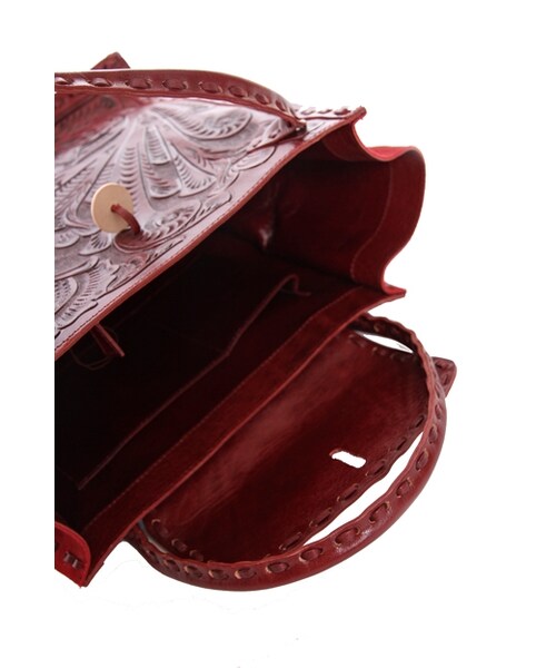 GRACE CONTINENTAL（グレースコンチネンタル）の「カービングトラペーズM（バッグ・レディース・ボルドー/ネイビー/グレー/ブラック・F）」の8枚目の写真