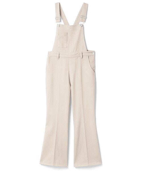 GRL(グレイル)の「センタープレスフレアオーバーオール(サロペット/オーバーオール・レディース・チャコール/モカピンク/アイボリー・M/S)」の2枚目の写真